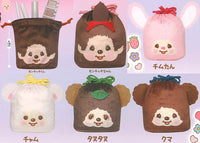 Monchhichi Fuwafuwa Kinchaku [All 6 type set(Full Complete)]