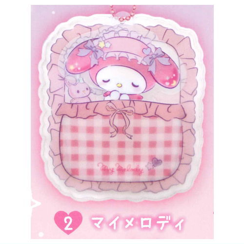 Sanrio Characters PVC Clear Case with Acrylic Charm Good Night Design [2.My Melody]