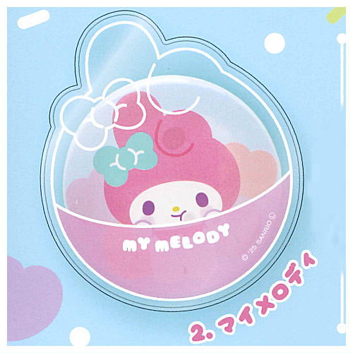 Sanrio Characters PVC Clear Case with Can Badge Punikyukyu Design [2.My Melody]