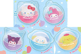 Sanrio Characters PVC Clear Case with Can Badge Punikyukyu Design [All 5 type set(Full Complete)]
