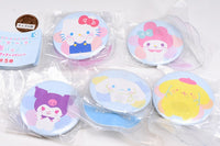 Sanrio Characters PVC Clear Case with Can Badge Punikyukyu Design [All 5 type set(Full Complete)]