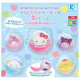 Sanrio Characters PVC Clear Case with Can Badge Punikyukyu Design [All 5 type set(Full Complete)]