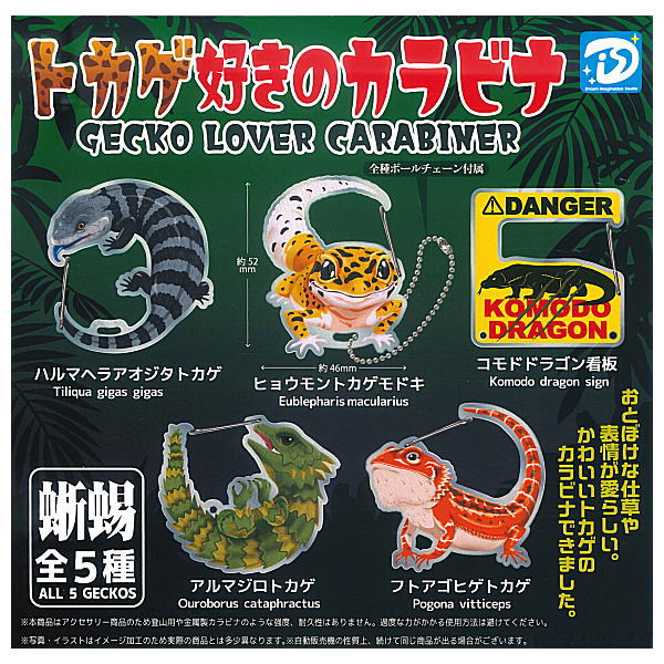 Gecko Lover Carabiner [All 5 type set (Full Complete)]