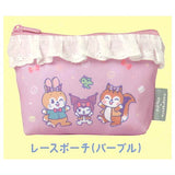 KUPPY RAMUNE x Sanrio Characters Pouch Collection [5.Lace Pouch (Purple)]