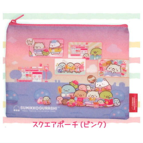 Sumikkogurashi Wakuwaku Tapioca Convenience Store Variety [6.Square Pouch (Pink)]