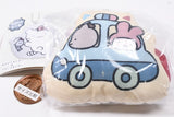 White Tiger and Black Tiger x Sanrio Characters Cushion Mascot [5.Inu no omawarisan & Usagi sensei x The Runabouts]