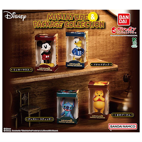 Disney Character Miniature & Packaging Collection [All 4 type set (Full Complete)]
