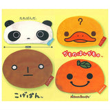 San-X All Stars Fuwafuwa Pouch [Assorted 4 type set (1.Tarepanda/2.Kamonohashikamo/3.Kogepan/5.Mikan Boy)]