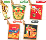 Calbee Metal Keychain [All 5 type set(Full Complete)]