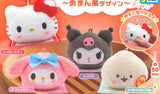Sanrio Characters narashite pippi! Oto ga naru mascot plush toy Nikuman [All 4 type set(Full Complete)]