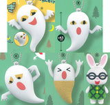 Megane usagi Rubber Mascot Figure [All 5 type set(Full Complete)]