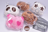 Sakusaku panda Face Plush Clip [All 5 type set (Full Complete)]