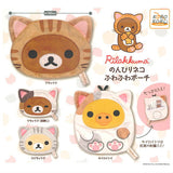 Rilakkuma Nonbirineko Fuwafuwa Pouch [All 4 type set(Full Complete)]