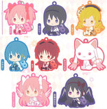 Puella Magi Madoka Magica Petatto Nejimaki Rubber Keychain [All 8 type set (Full Complete)]