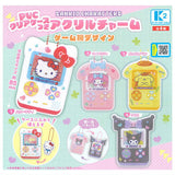 Sanrio Characters Acrylic Charm with PVC Clear Case Game Console Design [All 4 type set(Full Complete)]