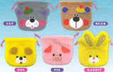 Fabric Party Mokomoko Drawstring Bag [All 5 type set (Full Complete)]