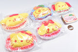 Sanrio Characters narashite pippi! Oto ga naru mascot plush toy Omelet rice design [All 5 type set (Full Complete)]