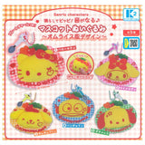 Sanrio Characters narashite pippi! Oto ga naru mascot plush toy Omelet rice design [All 5 type set (Full Complete)]