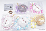 Pomeranian mochi Beaded Strap with Plush Charm [All 5 type set (Full Complete)]