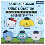 Samurai Japan x Sanrio Characters Plush Badge vol. 1 [All 5 type set (Full Complete)]