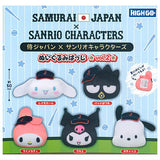 Samurai Japan x Sanrio Characters Plush Badge vol. 2 [All 5 type set (Full Complete)]