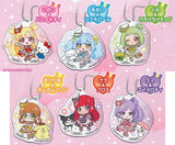 Onegai AiPri x Sanrio Characters Acrylic Keychain [All 6 type set (Full Complete)]
