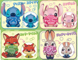 Disney characters Part.2 Oshitene mascot Oshimasu! Clear glitter plate [All 4 type set(Full Complete)]