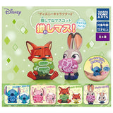 Disney characters Part.2 Oshitene mascot Oshimasu! Clear glitter plate [All 4 type set(Full Complete)]