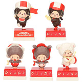 Shaky! Monchhichi Bubblehead Doll Parade [All 5 type set (Full Complete)]