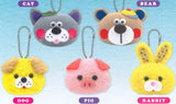 Fabric Party Face Mascot Plush [All 5 type set(Full Complete)]