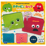 Gachapin Mukku Mokomoko Square Pouch [All 4 type set(Full Complete)]