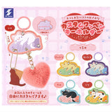 Cat and Favorite Fish Custom Patch Keychain [All 5 type set(Full Complete)]