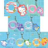 Sanrio Characters Swim Ring Keychain [All 7 type set (Full Complete)]