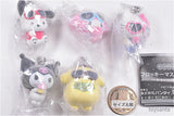 Sanrio Characters Flocked Mascot Swing Kawaii dake janai [All 5 type set(Full Complete)]