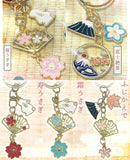 Sanshisuimei Japanese Folding Fan Keychain [All 5 type set(Full Complete)]