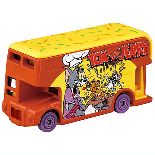Dream Tomica SP Tom and Jerry Wrapping bus (orange) (released April 19, 2025) JAN: 4904810959151