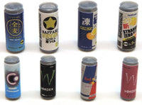 1/12 scale beverage cans, set of 16 [B] miniature (pinktank) [m-s]