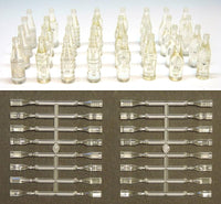 1/12 scale beverage bottles, set of 32 (8 types x 4 bottles) [transparent] miniature (pinktank) [m-s]