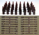 1/12 scale beverage bottles, set of 32 (8 types x 4 bottles) [brown] miniature (pinktank) [m-s]