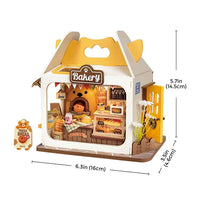 ROBOTIME Rolife Miniature Dollhouse Kit Mini Size [DS033: Teddy Bear Bakery]