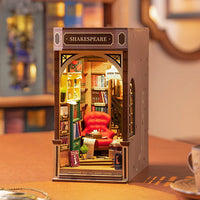 Rolife DIY Book Nook Series Miniature House Kit [TGB07: Paris Corner Bookstore]