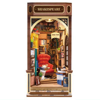 Rolife DIY Book Nook Series Miniature House Kit [TGB07: Paris Corner Bookstore]