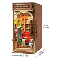 Rolife DIY Book Nook Series Miniature House Kit [TGB07: Paris Corner Bookstore]