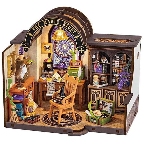 ROBOTIME Rolife DIY Miniature Dollhouse Kit [DG166: The Magic Study] *Assembly Instructions (English)