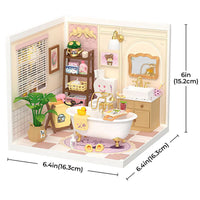 ROBOTIME ROLIFE DIY Miniature House Super Creator Series [DW014B: Pop Bubble Bathroom]