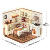 ROBOTIME ROLIFE DIY Miniature House Super Creator Series [DW015B: Warm Dining Room]