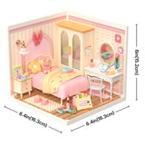 ROBOTIME ROLIFE DIY Miniature House Super Creator Series [DW016: Lovely Pink Bedroom]