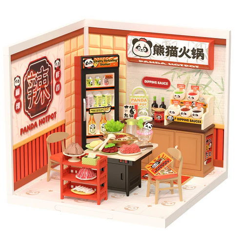 ROBOTIME ROLIFE DIY Miniature House Super Creator Series [DW020: Panda Hot Pot] *Assembly Instructions (English Version) [m-s]