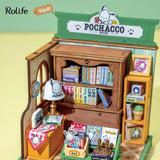 [DA003: Pochacco's Bookstore (Japanese Instruction Manual)] Rolife ROBOTIME tukurundesu DIY Miniature House [m-s]
