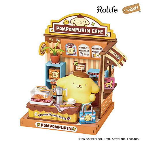 [DA004: Pompompurin's Cafe (Japanese Instruction Manual)] Rolife ROBOTIME tukurundesu DIY Miniature House [m-s]
